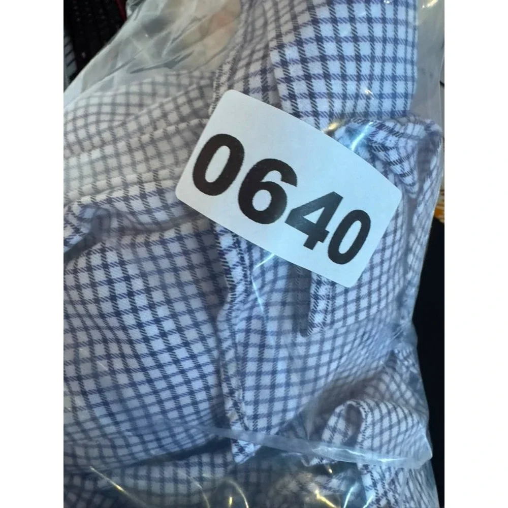 Polo Ralph Lauren Men's 17.5(34/35) Small Checkered Print Yarmouth Dress Shirt